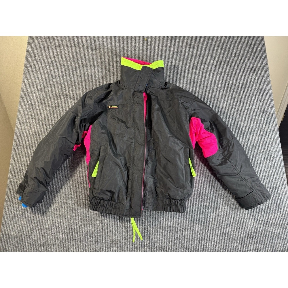 Columbia Sportswear‎ Bugaboo Women's Jacket S Vintage 1990s Black Pink Blue Neon